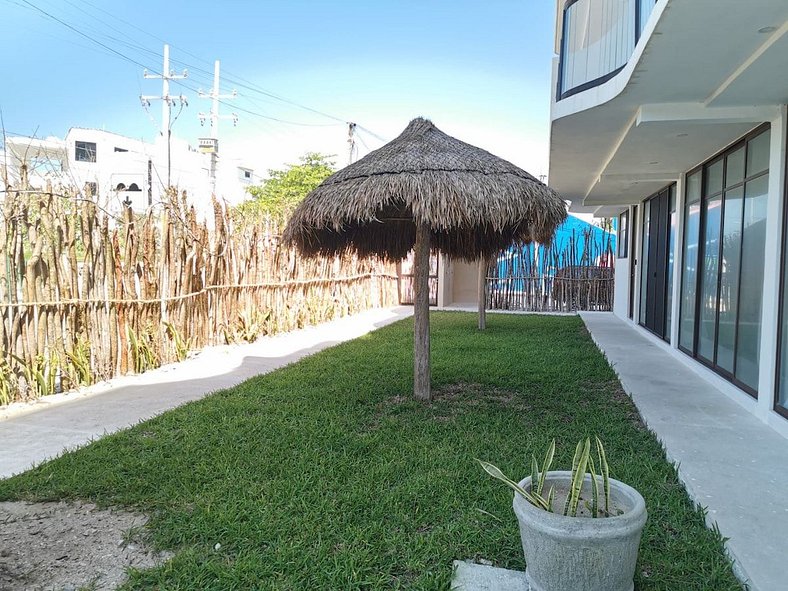 Condo vista al mar, alberca rooftop Chixchulub